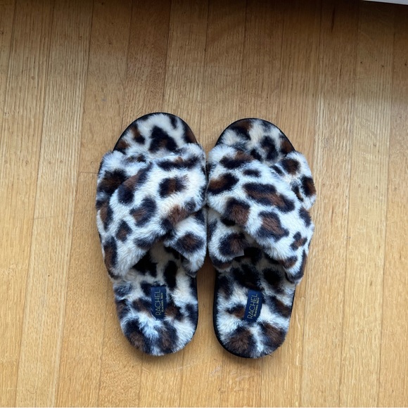 Cute Leopard print crossover front slippers. Never worn. - Picture 2 of 2